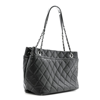 Chanel Caviar Quilted CC Timeless Soft Tote Black 3 of 15