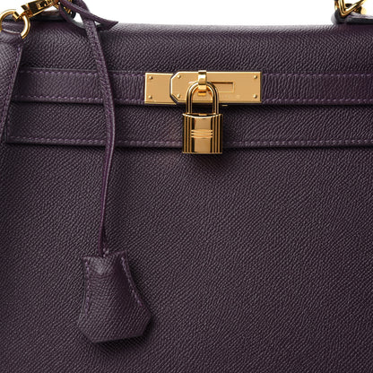 Hermes Epsom Kelly Sellier 28 Raisin 11 of 11