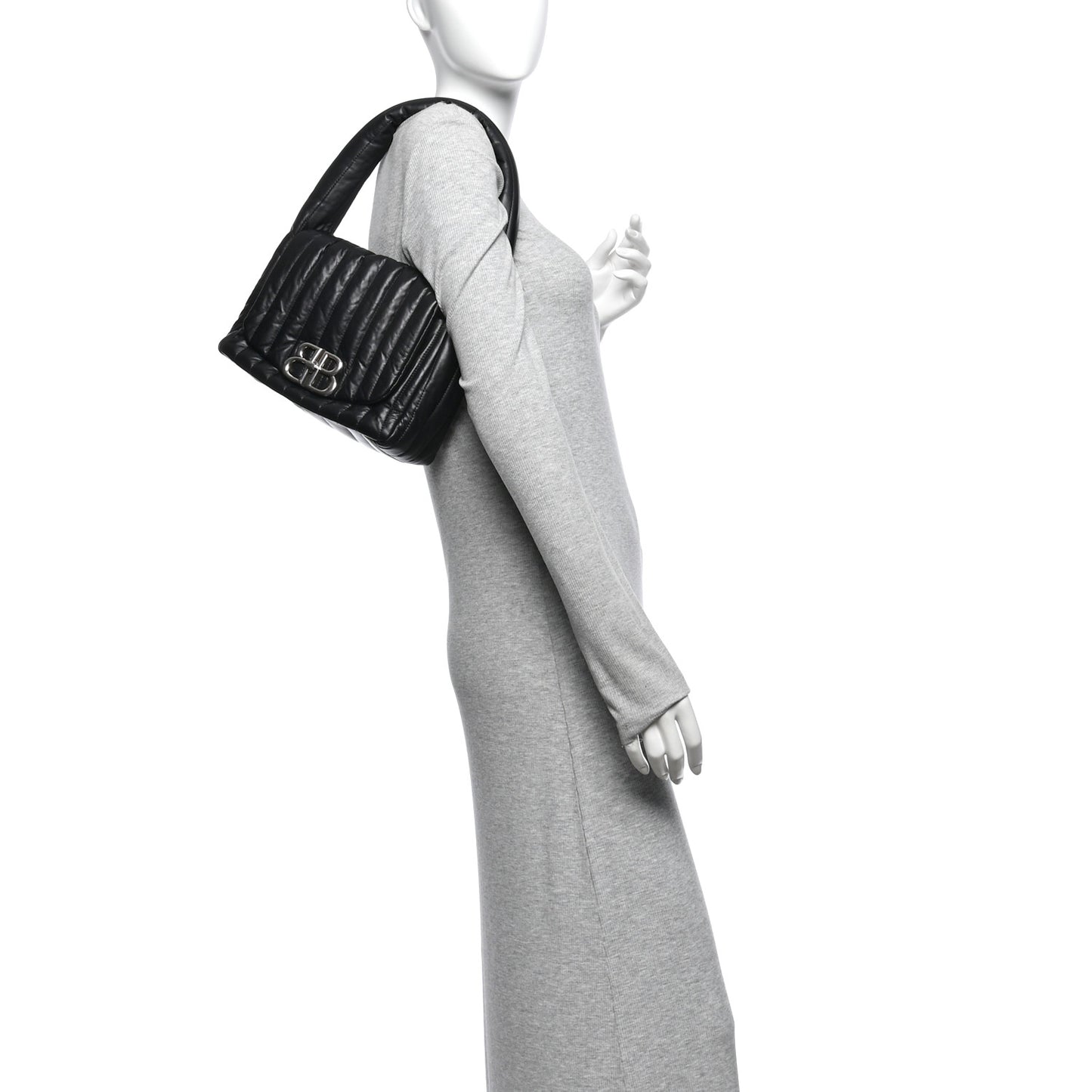 Thin Calfskin Small Monaco Sling Shoulder Bag Black