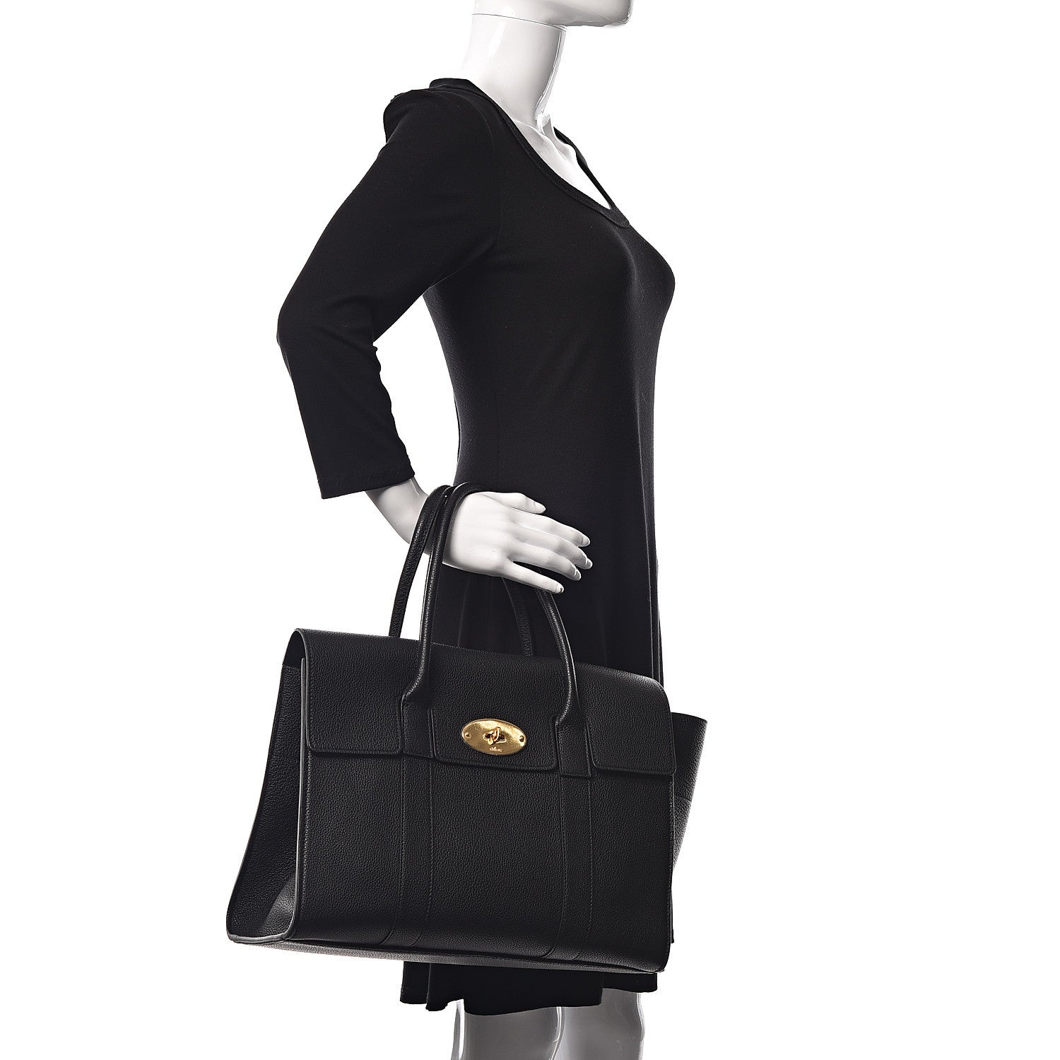 Mulberry Small Classic Grain Bayswater Black 2 of 11