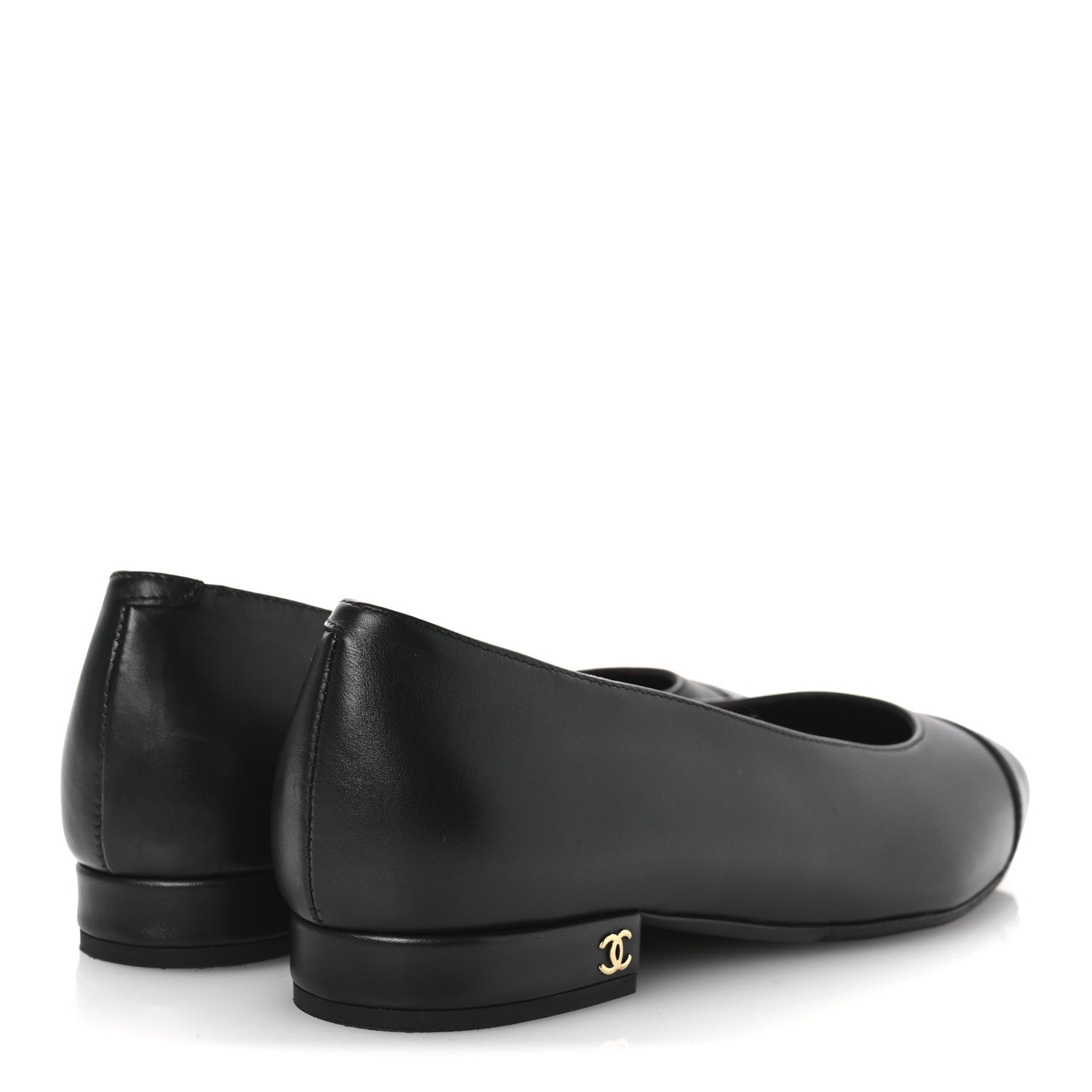 Chanel Lambskin Cap Toe CC Uniform Pumps 36 Black 5 of 11