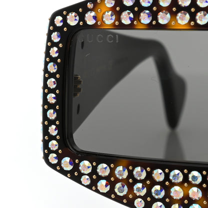 Gucci Crystal Rectangular Frame Sunglasses GG0357S Tortoiseshell 8 of 8