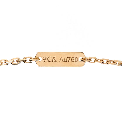 Van Cleef & Arpels 18K Yellow Gold Mother of Pearl Vintage Alhambra Pendant Necklace 5 of 6