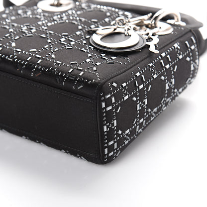 Christian Dior Satin Crystal Cannage Mini Lady Dior Black 7 of 7
