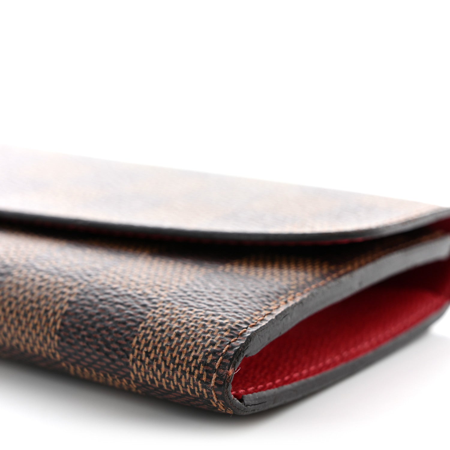 Louis Vuitton Damier Ebene Emilie Wallet Red 11 of 14