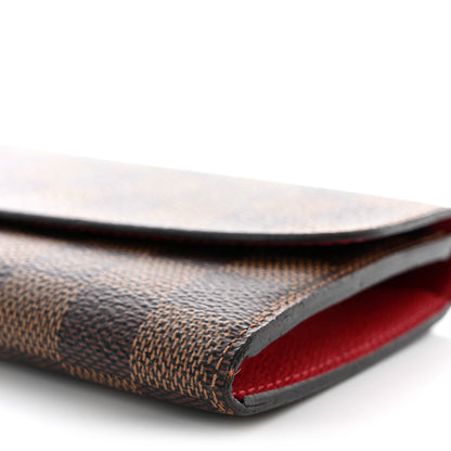 Louis Vuitton Damier Ebene Emilie Wallet Red 11 of 14
