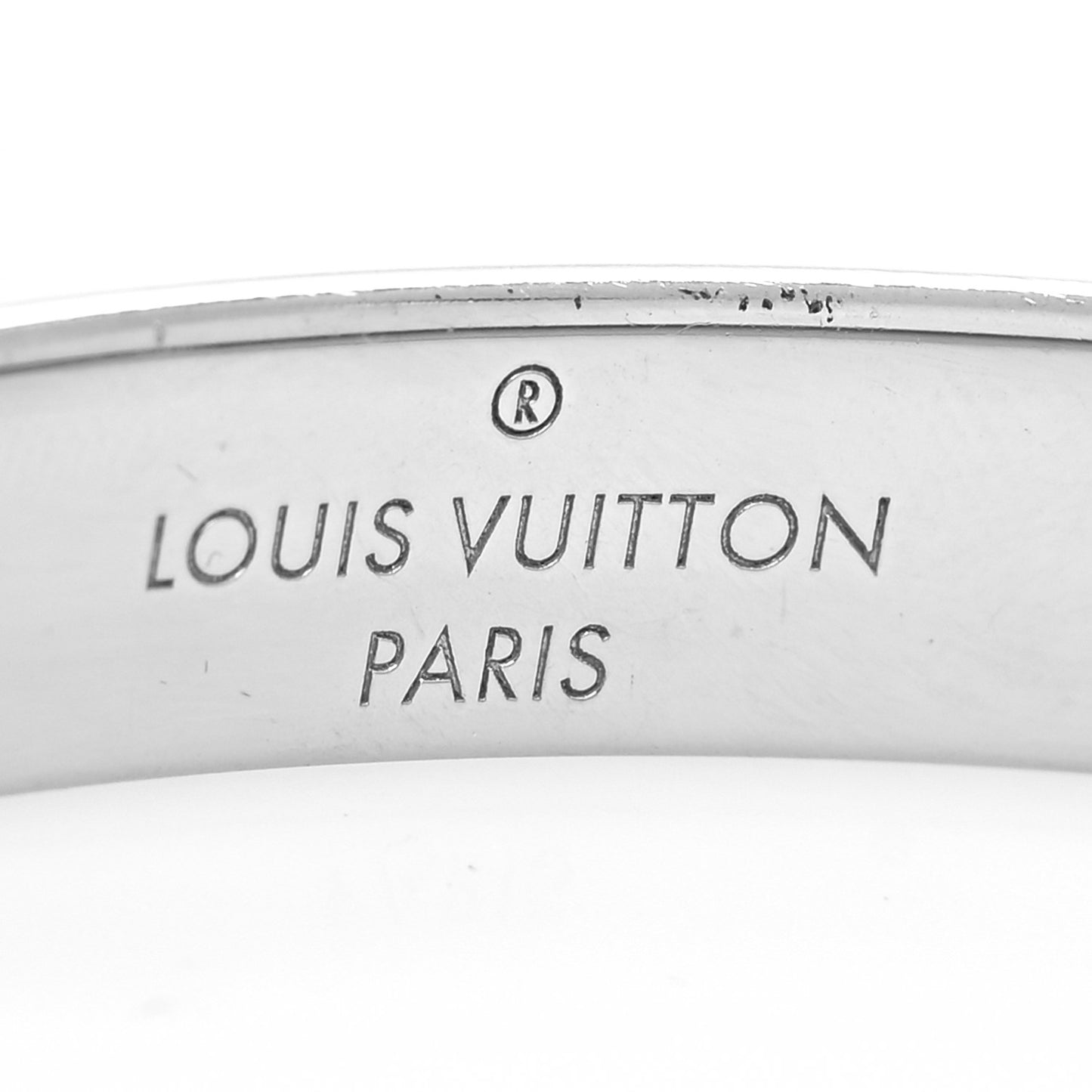 Brass Palladium Plated Nanogram Cuff M Silver