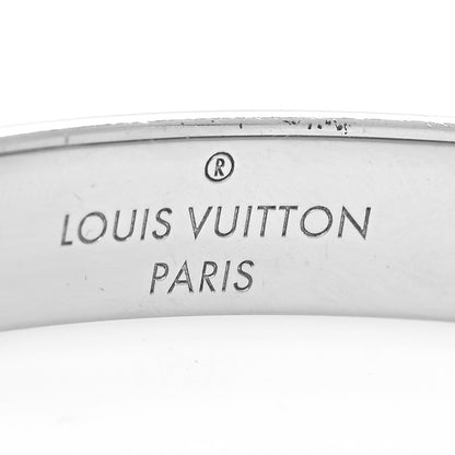 Louis Vuitton Brass Palladium Plated Nanogram Cuff M Silver 5 of 7