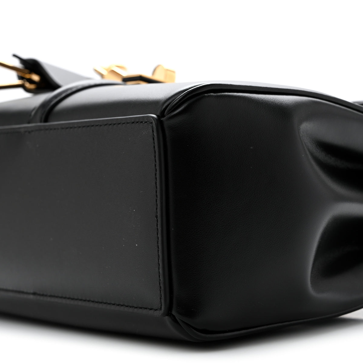 Celine Satinated Calfskin Mini 16 Top Handle Bag Black 10 of 12