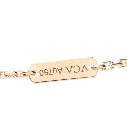 Van Cleef & Arpels 18K Yellow Gold Tiger Eye Lucky Alhambra Butterfly Pendant Necklace 5 of 5