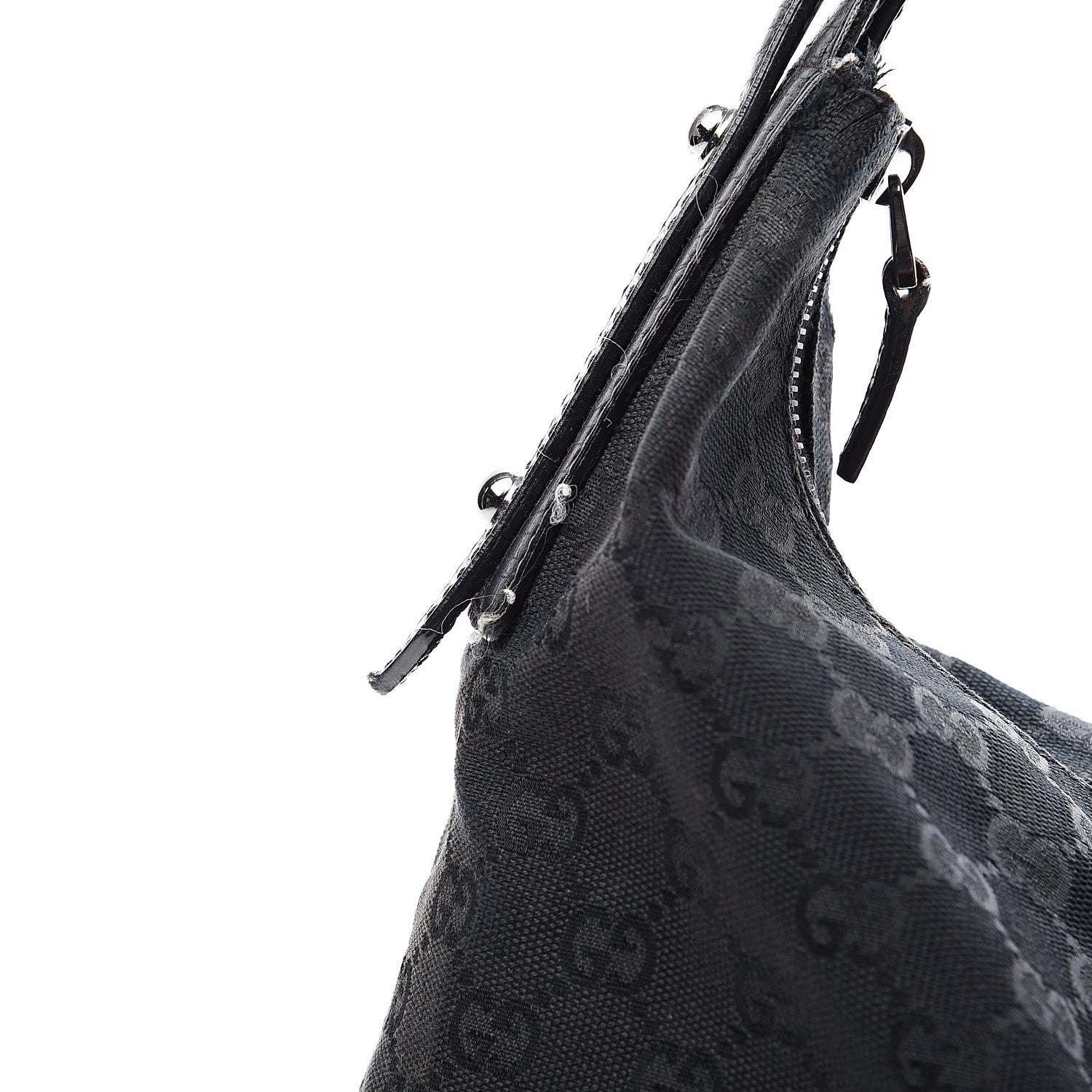 Gucci Monogram Medium Horsebit Chain Hobo Black 8 of 8