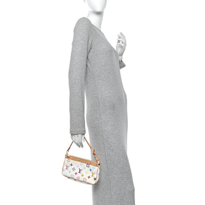 Louis Vuitton Monogram Multicolor Pochette Accessories White 2 of 9