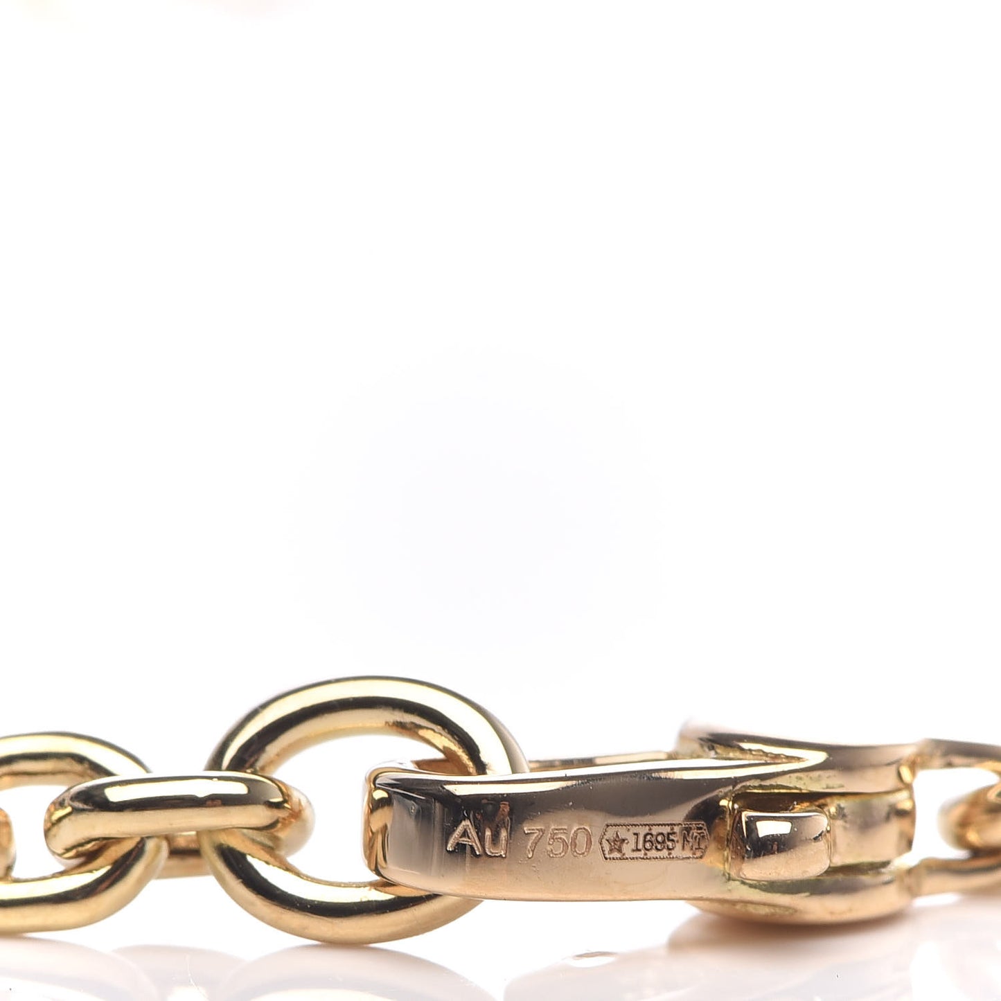 18K Yellow Gold Diamond Horsebit Pendant Necklace
