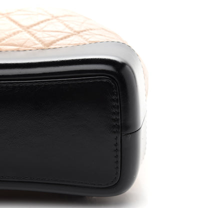 Chanel Aged Calfskin Quilted Small Gabrielle Backpack Beige Black 9 of 10