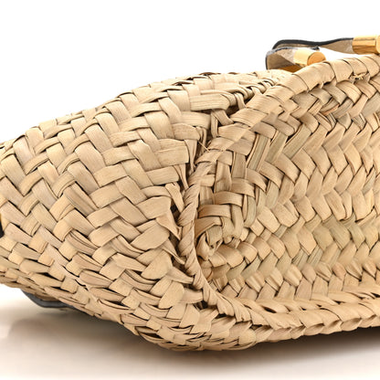Chloe Raffia Calfskin Marcie Basket White 10 of 11