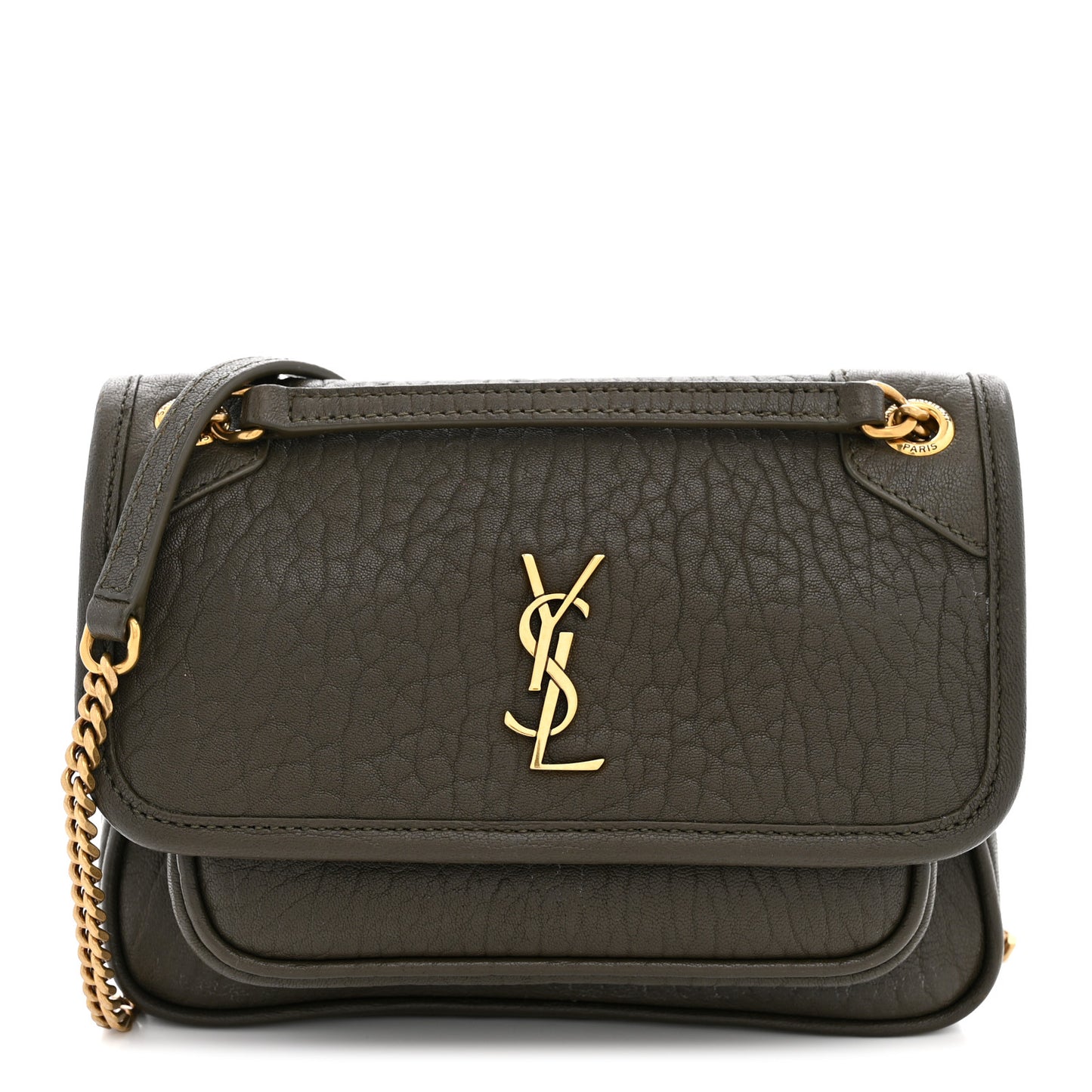 Grained Lambskin Monogram Mini Niki Chain Satchel Light Musk