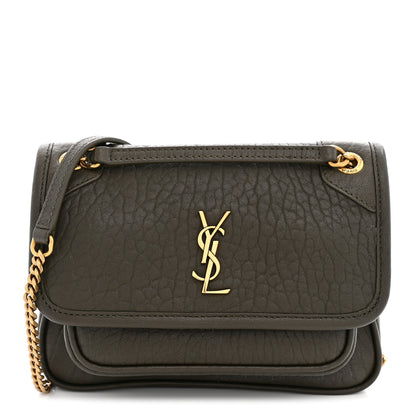Saint Laurent Grained Lambskin Monogram Mini Niki Chain Satchel Light Musk 1 of 11