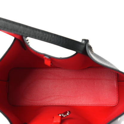 Christian Louboutin Calfskin Spiked Mini Cabarock Shopper Tote Black 5 of 10