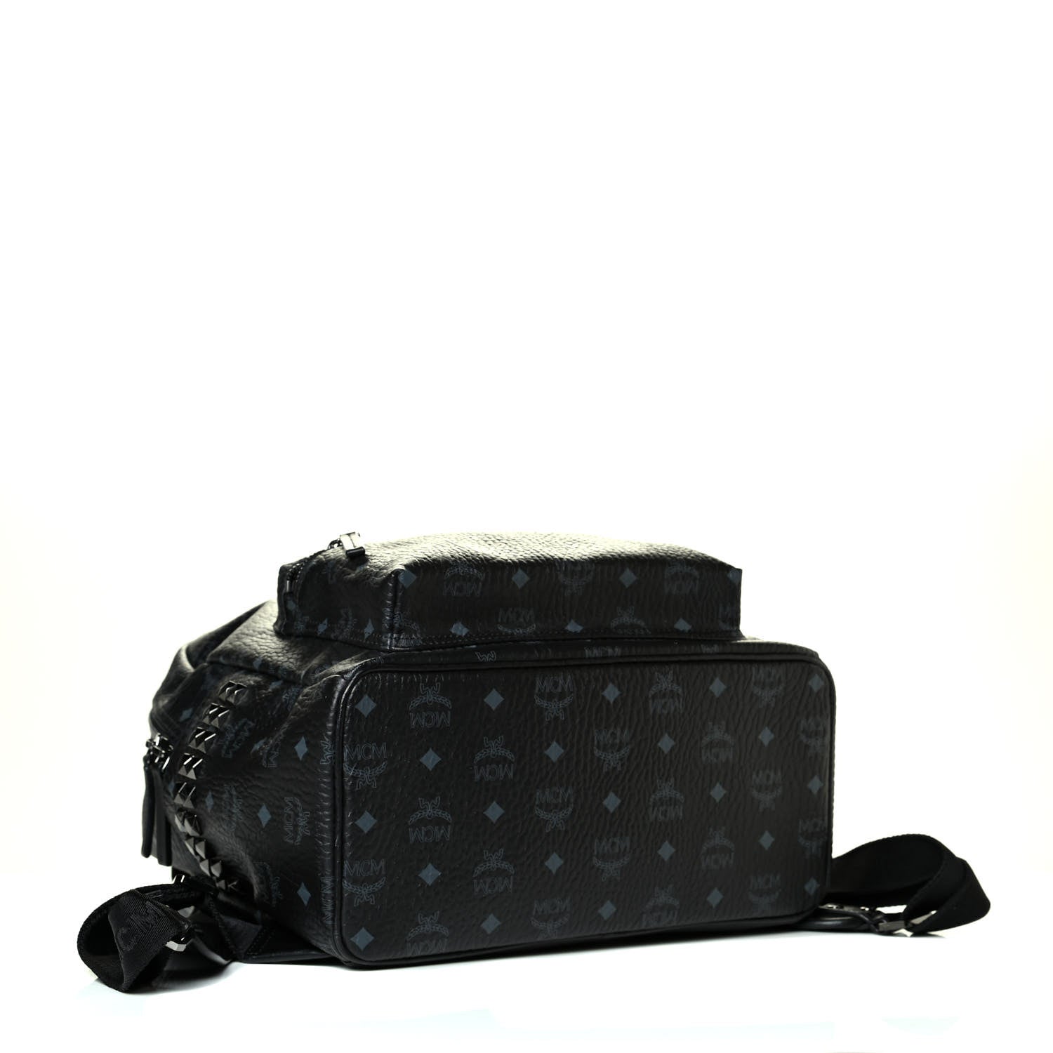 MCM Visetos Medium Side Studs Stark Backpack Black 3 of 8