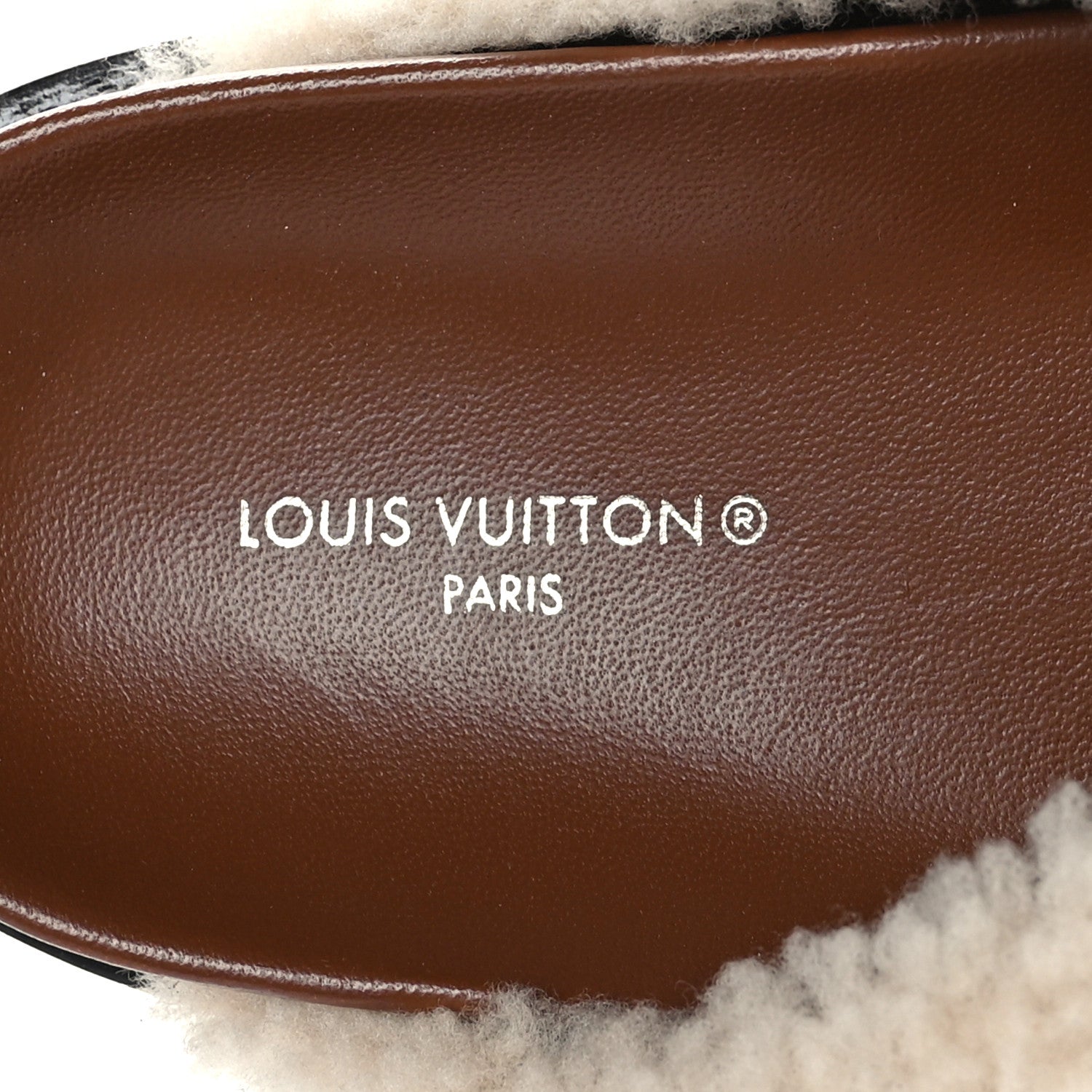 Louis Vuitton Shearling Paseo Flat Comfort Mule 37 Brown 7 of 8