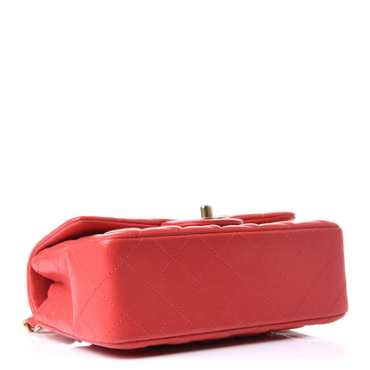 Chanel Lambskin Quilted Mini Rectangular Flap Red 4 of 13