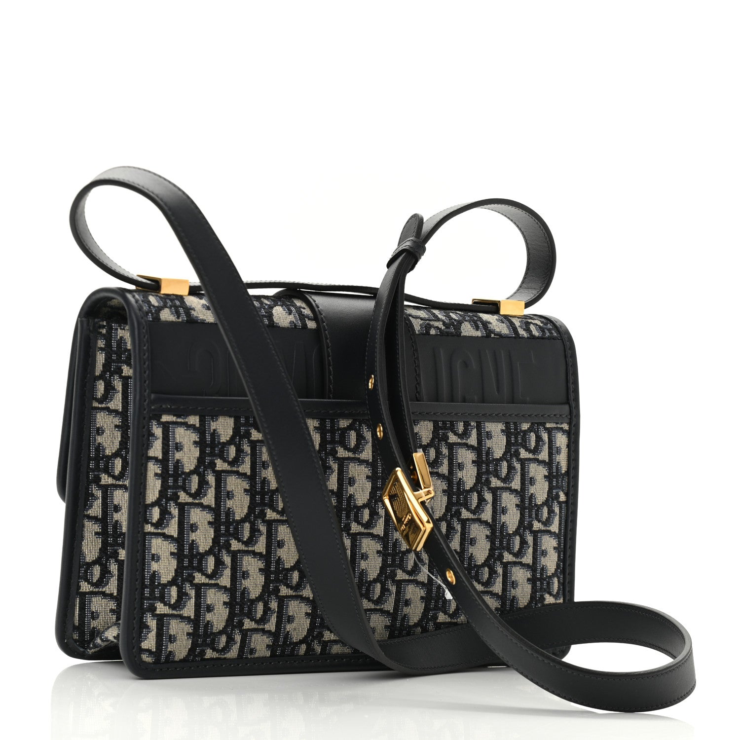 Christian Dior Oblique 30 Montaigne Flap Bag Blue 3 of 9