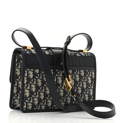 Christian Dior Oblique 30 Montaigne Flap Bag Blue 3 of 9