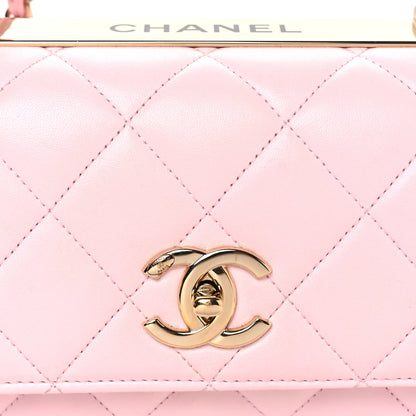 Chanel Lambskin Quilted Small Trendy CC Flap Dual Handle Bag Light Pink 9 of 15