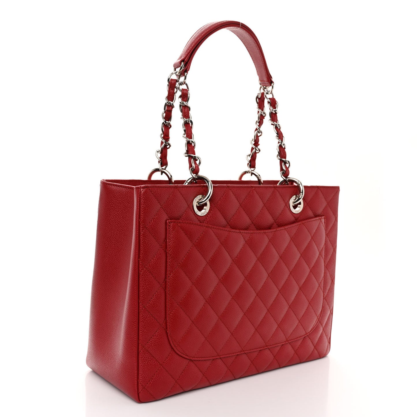 Caviar Quilted Grand Shopping Tote GST Red