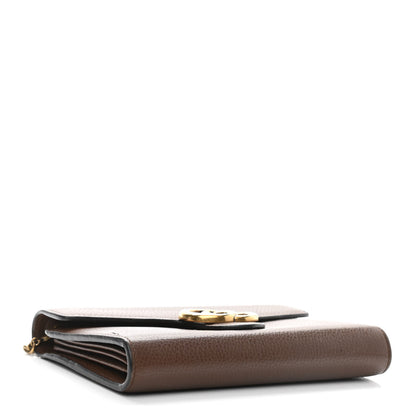Gucci Cellarius Calfskin GG Marmont Chain Wallet Nut Brown 4 of 13