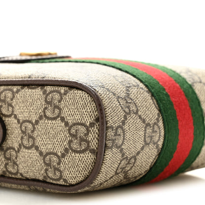 Gucci GG Supreme Monogram Web Mini Ophidia Messenger Brown 8 of 11