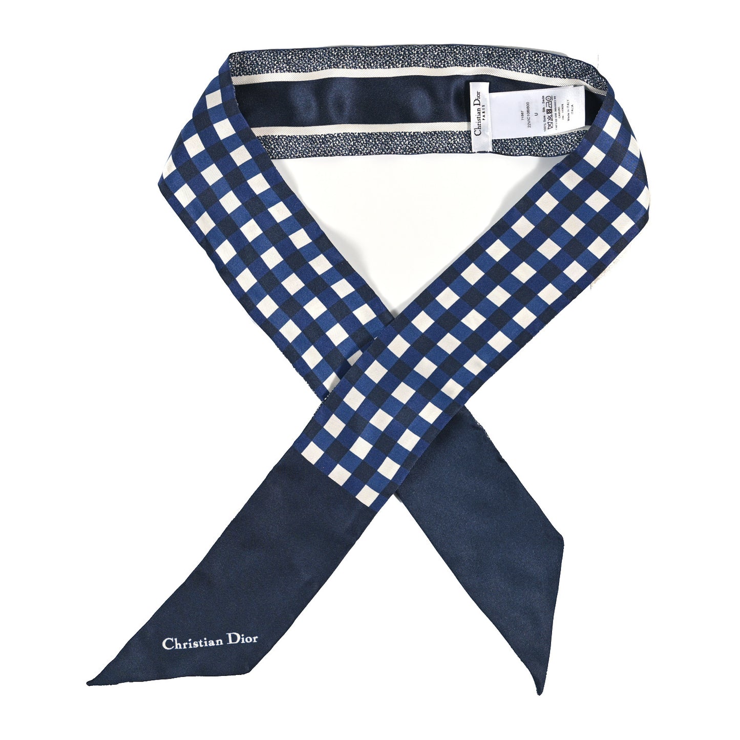 Silk Mitzah Scarf Blue