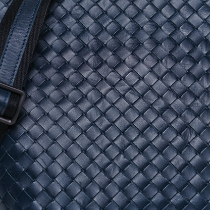 Bottega Veneta Nappa Intrecciato VN Crossbody Messenger Bag Navy 8 of 19