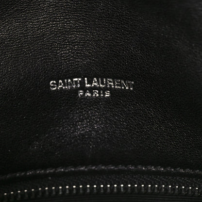 Saint Laurent Lambskin Quilted Toy Loulou Puffer Monogram Chain Satchel Black 6 of 10