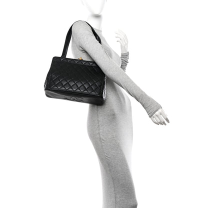 Chanel Caviar Quilted Frame Shoulder Bag Black 2 of 11