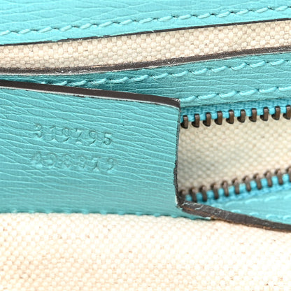 Gucci Textured Calfskin Medium Bright Bit Tote Blue 7 of 10