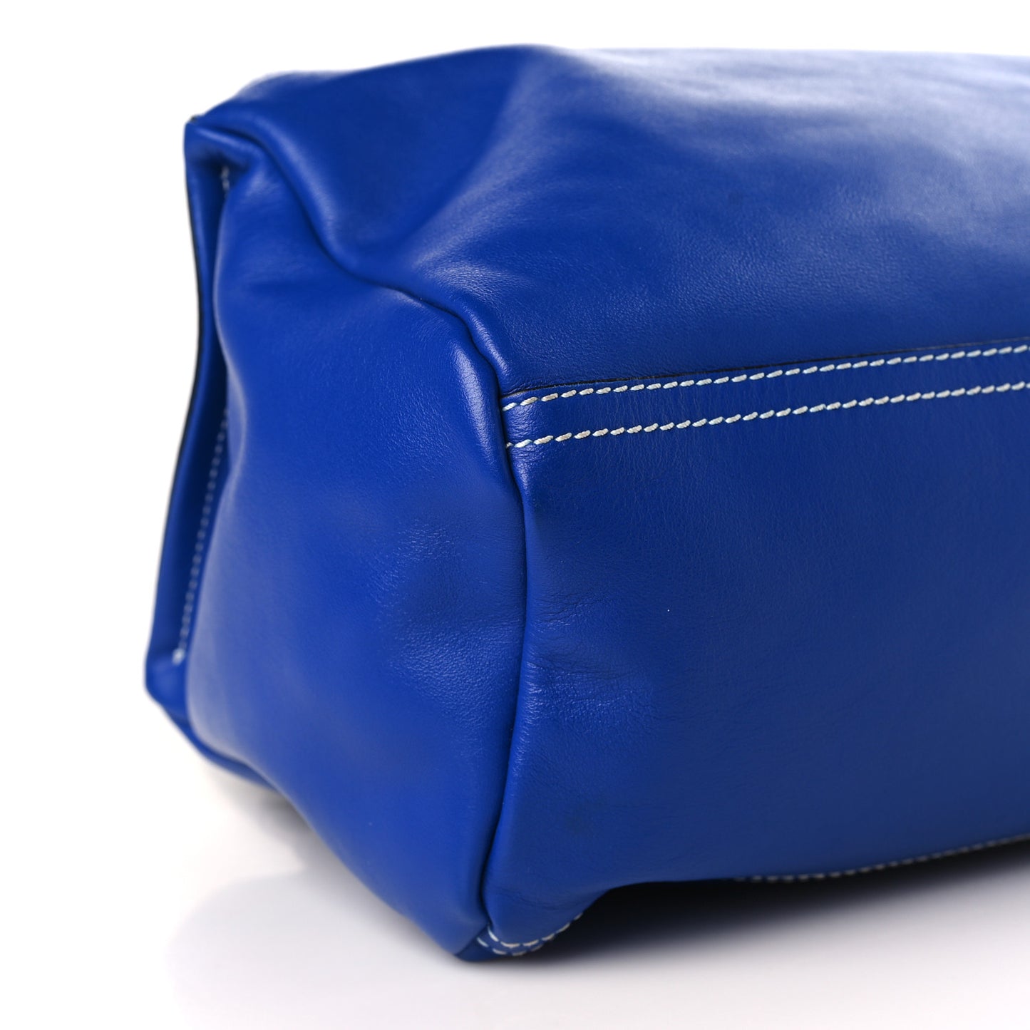 Calfskin Mini Pandora Logo Strap Moroccan Blue