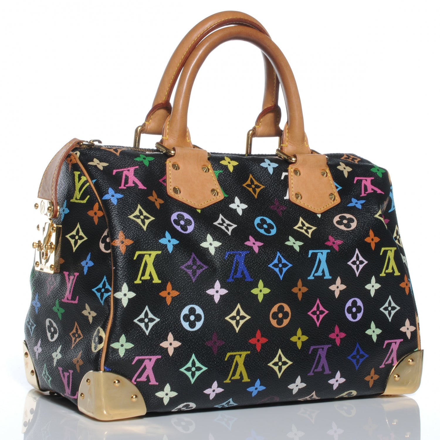 Louis Vuitton Monogram Multicolor Speedy 30 Black 3 of 7