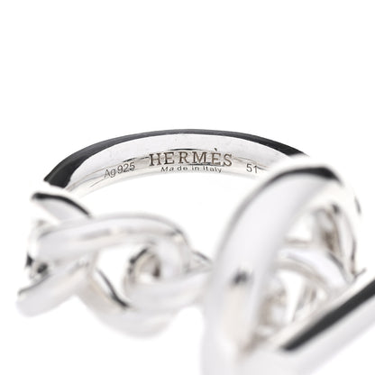 Hermes Sterling Silver GM Croisette Ring 51 5.75 4 of 5