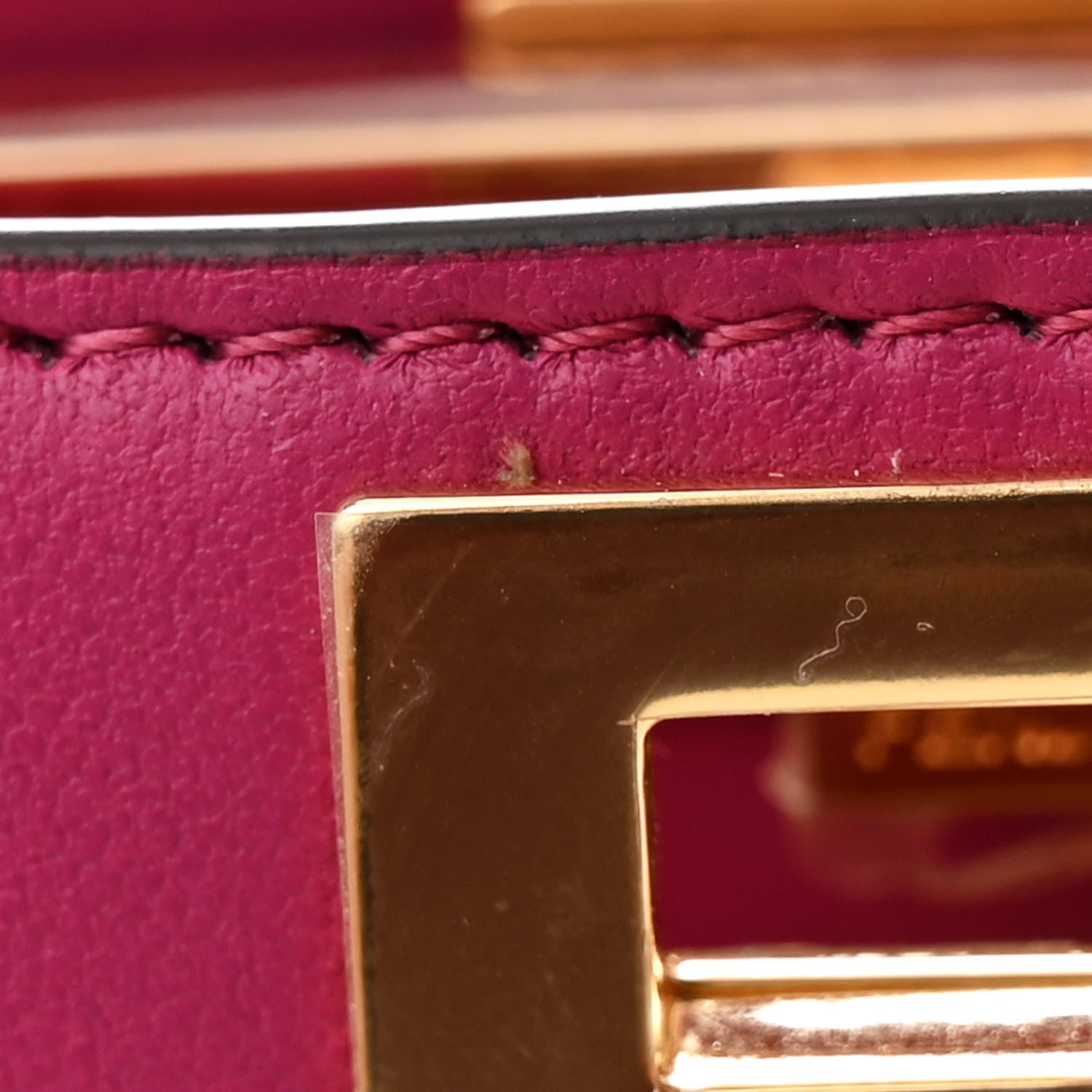 Fendi Shiny Nappa Petite Peekaboo I SEE U Satchel Ciclamino Pilar 13 of 13