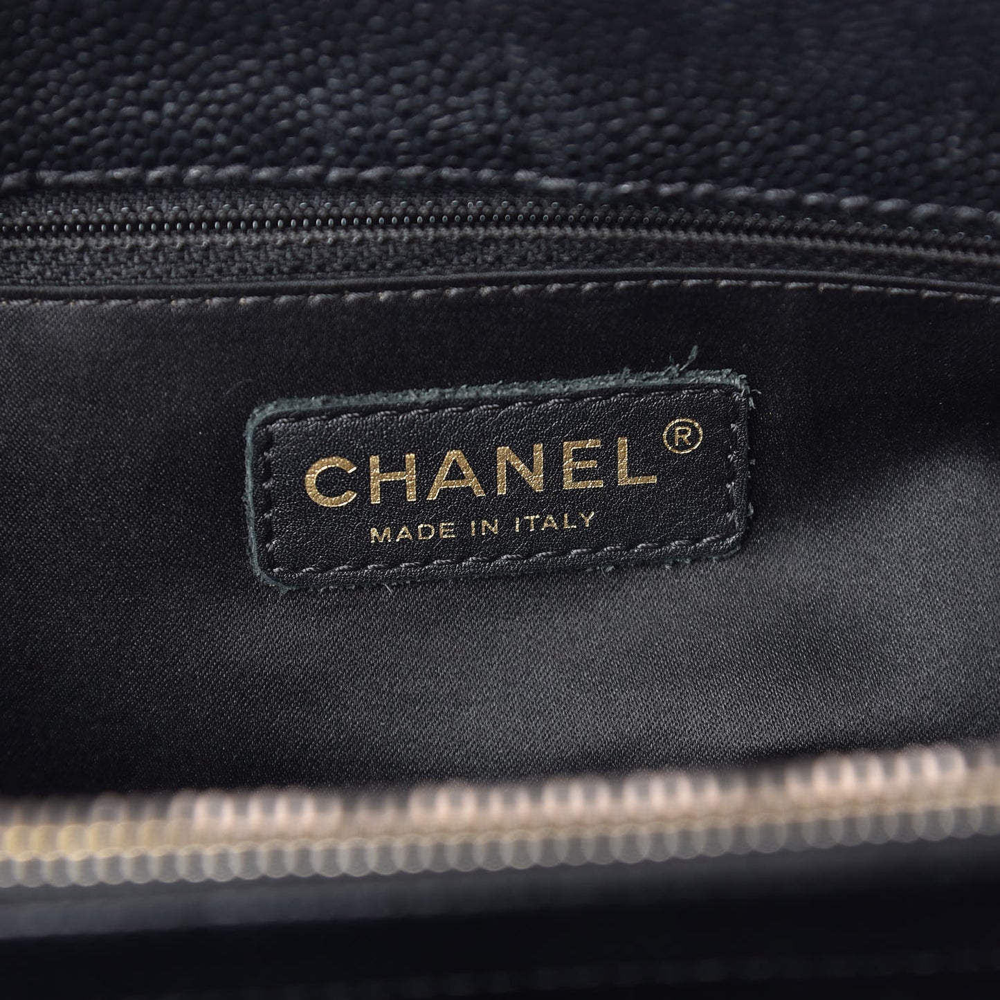 Caviar Quilted Grand Shopping Tote GST Black