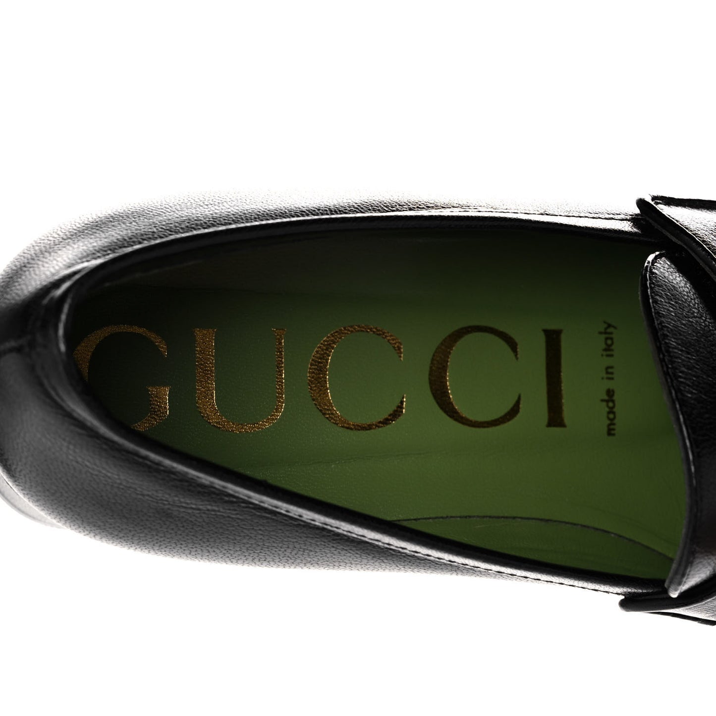 Goatskin Houdan Platform Loafers 37 Black