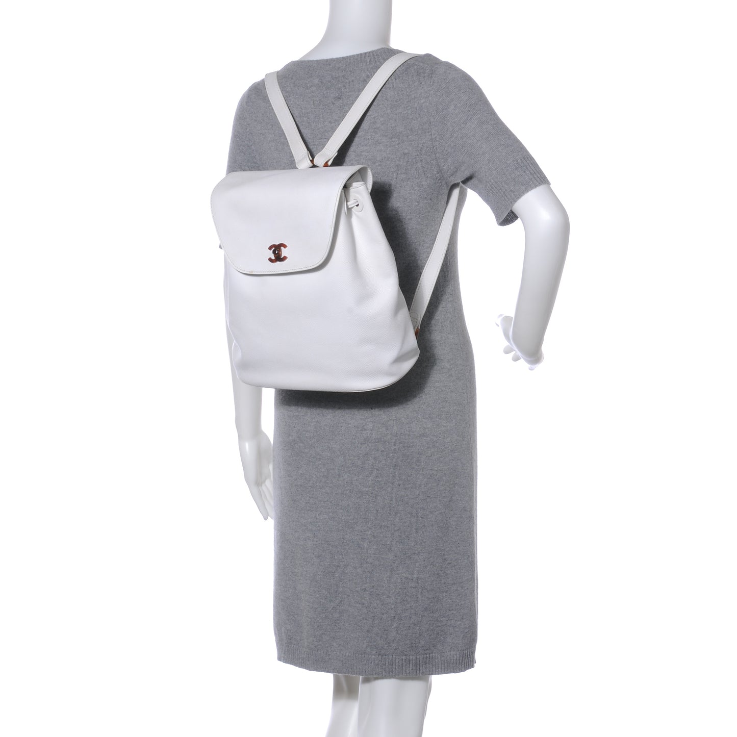 Caviar Tortoise CC Backpack White