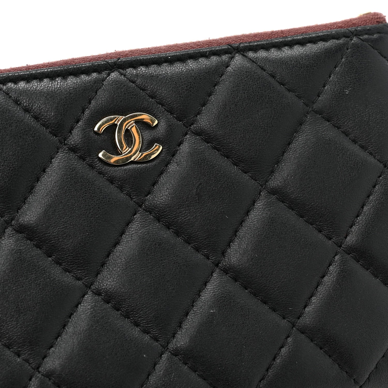 Chanel Lambskin Quilted Small Cosmetic Case Black 9 of 10