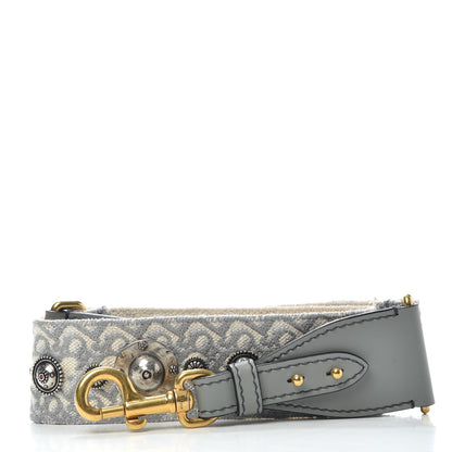 Christian Dior Oblique Studded Shoulder Strap Gris Multicolor 2 of 4