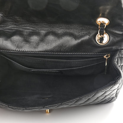 Chanel Lambskin Quilted Valentine Charms Medium Single Flap Black 5 of 9