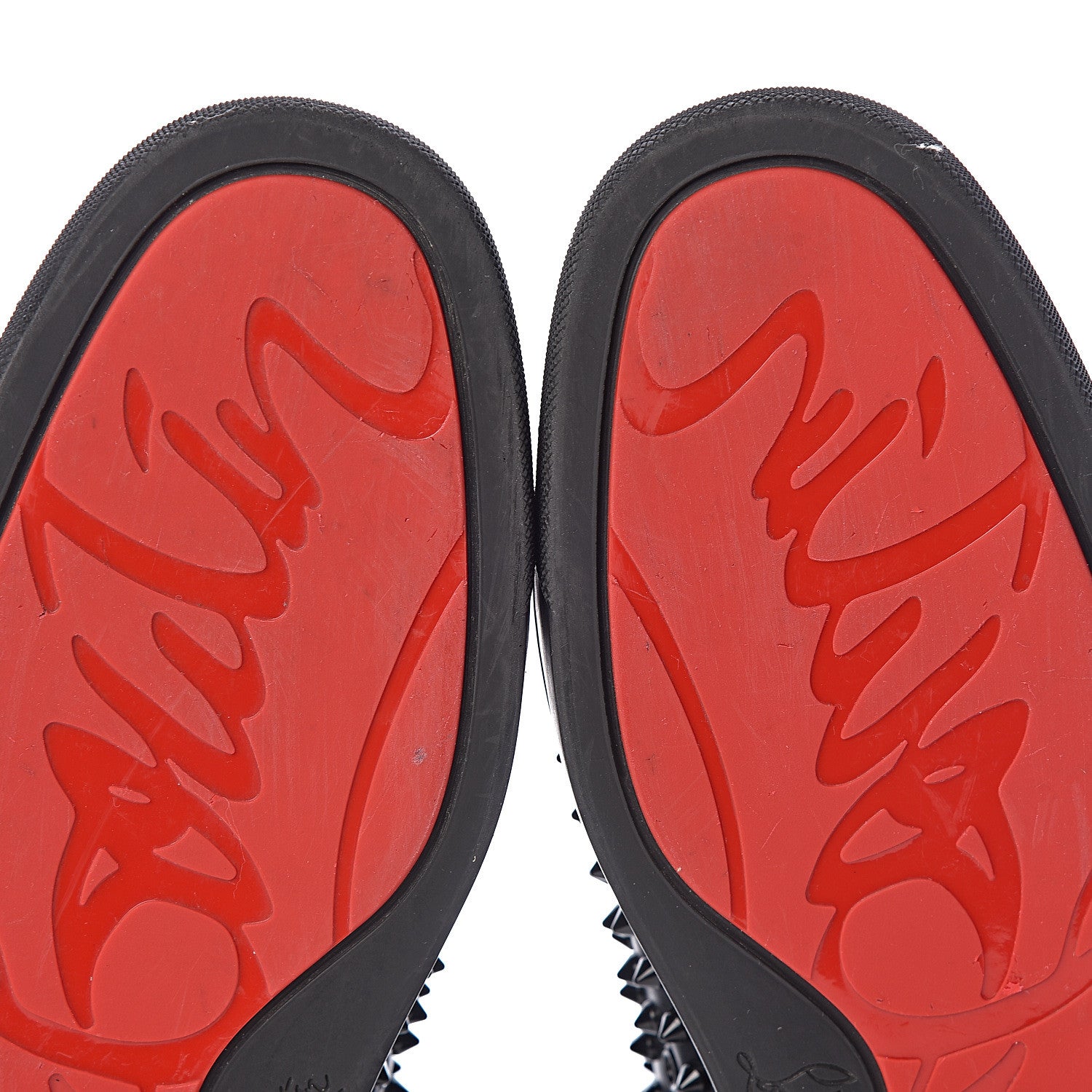 Christian Louboutin Calfskin Mens Louis Spikes Flat Sneakers 45 Black 11 of 11