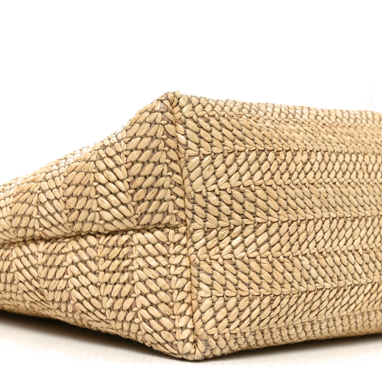 Gucci Raffia Woven Logo Patch Medium Tote Bag Natural Brown Multicolor 9 of 10