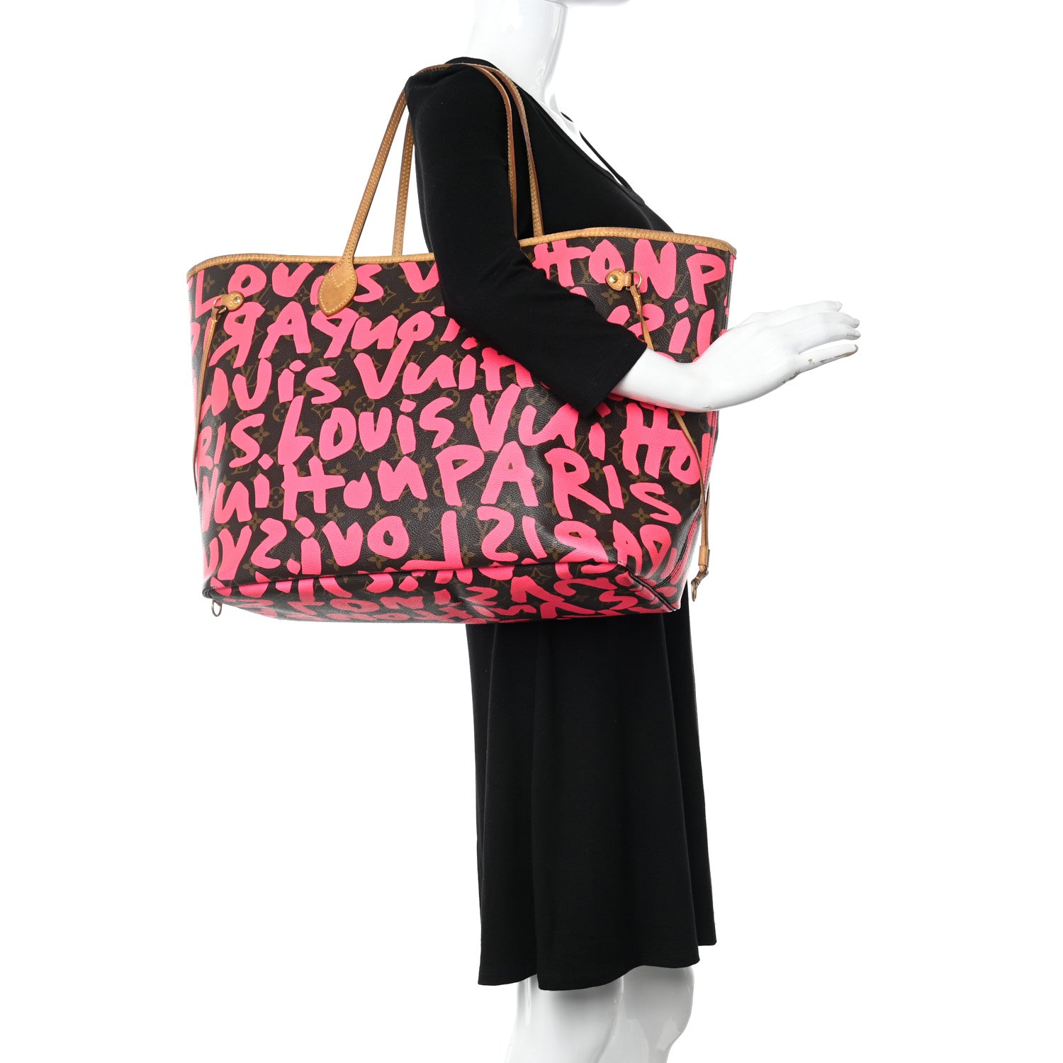 Louis Vuitton Monogram Graffiti Neverfull GM Fuchsia 2 of 15