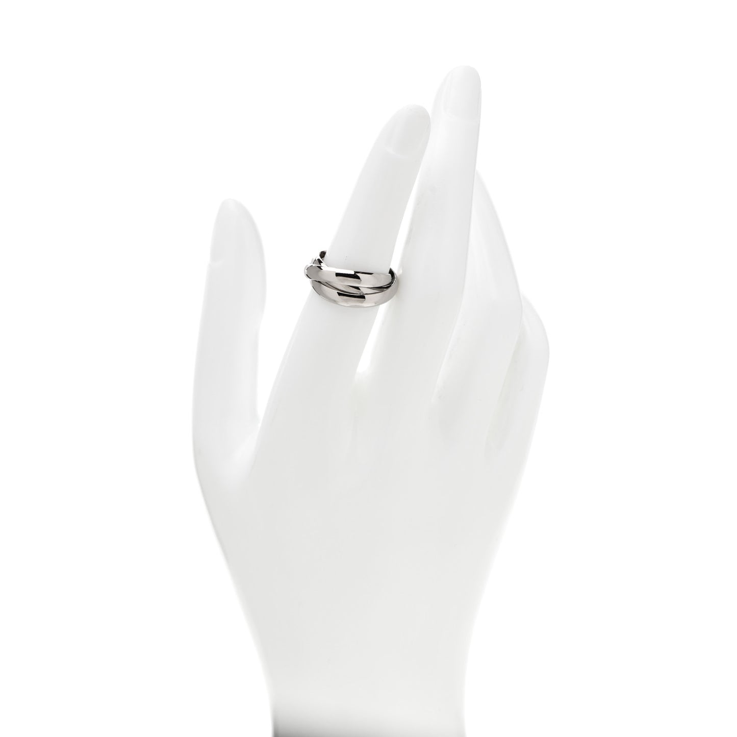 18K White Gold Classic Trinity Ring 52 6